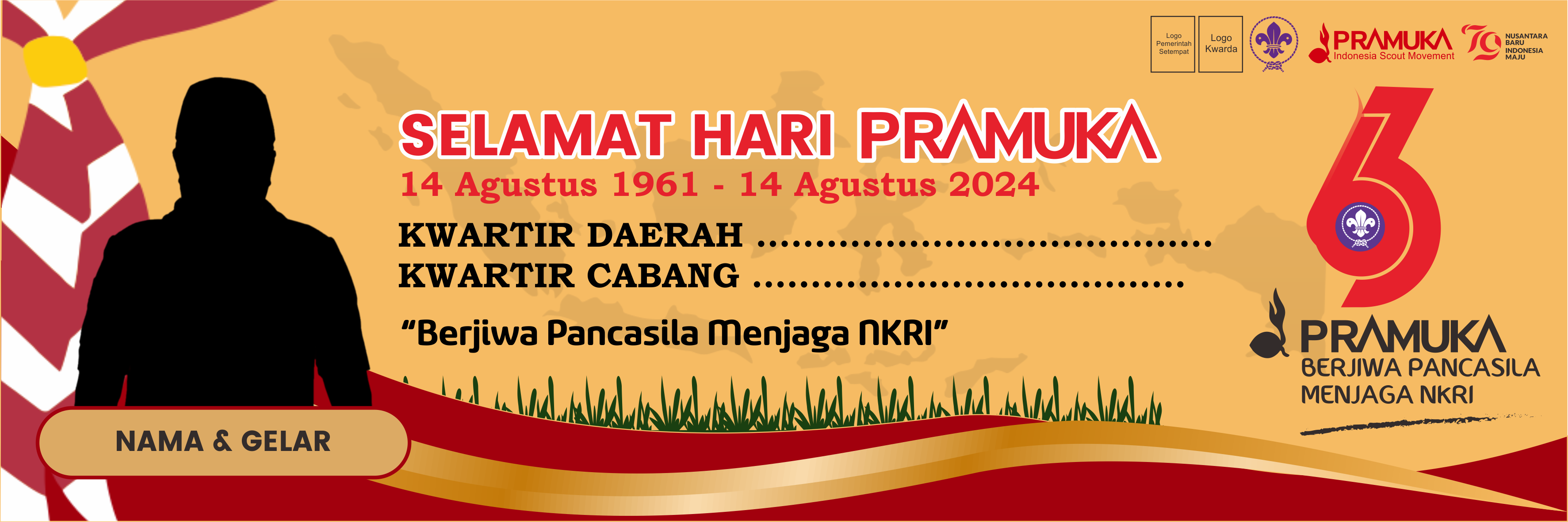 SPANDUK HUT PRAMUKA 63 2024 SPANDUK HUT PRAMUKA 63 2024